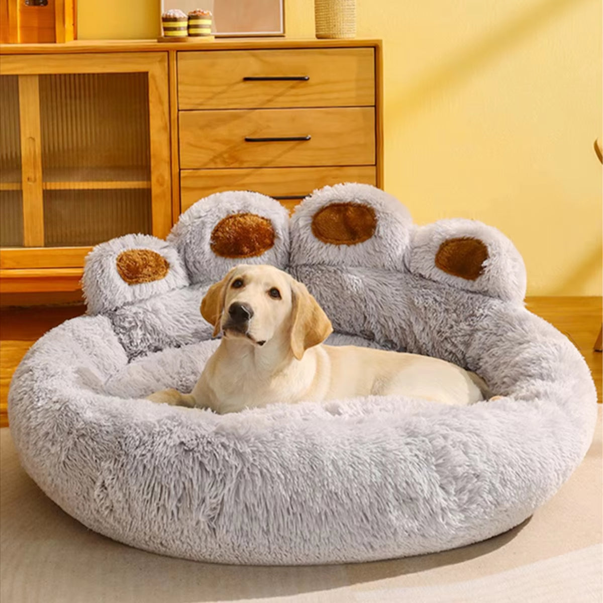 Fluffy Plush Sofa Basket