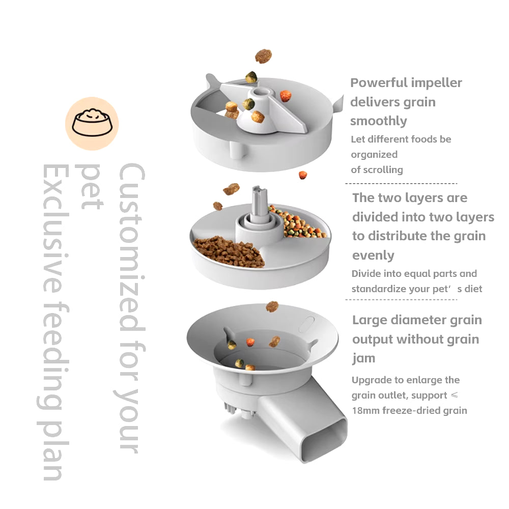 Stainless Steel Automatic Wifi Food Dispenser Pet Feeder with Timing Feeding Bowl 5L 