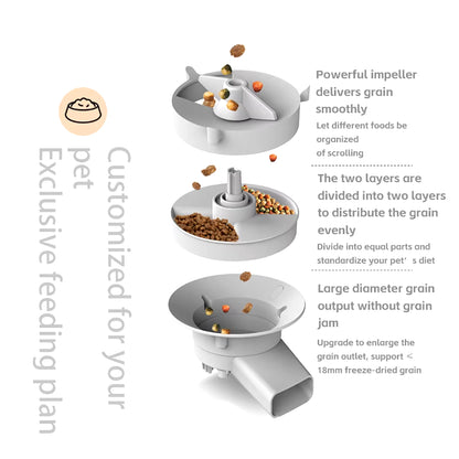 Stainless Steel Automatic Wifi Food Dispenser Pet Feeder with Timing Feeding Bowl 5L 