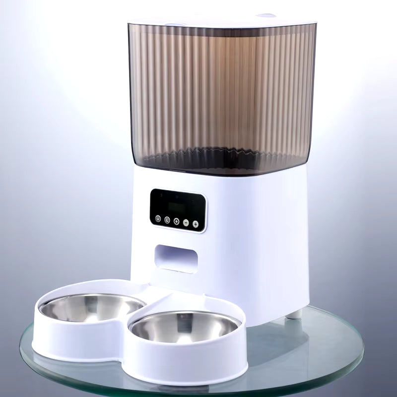 Stainless Steel Automatic Wifi Food Dispenser Pet Feeder with Timing Feeding Bowl 5L 