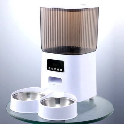 Stainless Steel Automatic Wifi Food Dispenser Pet Feeder with Timing Feeding Bowl 5L 