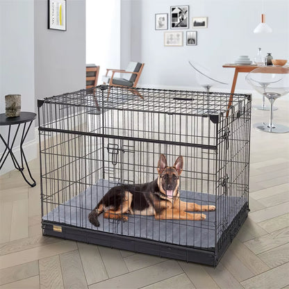 Large Orthopaedic Dog Bed Waterproof Cushion Pet Mattress 2 in 1 Pet Dog Crate Bed with Removable Washable Cover Indoor Outdoor