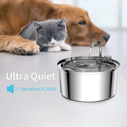 3.2L Automatic Stainless Steel Fountain with a Filter
