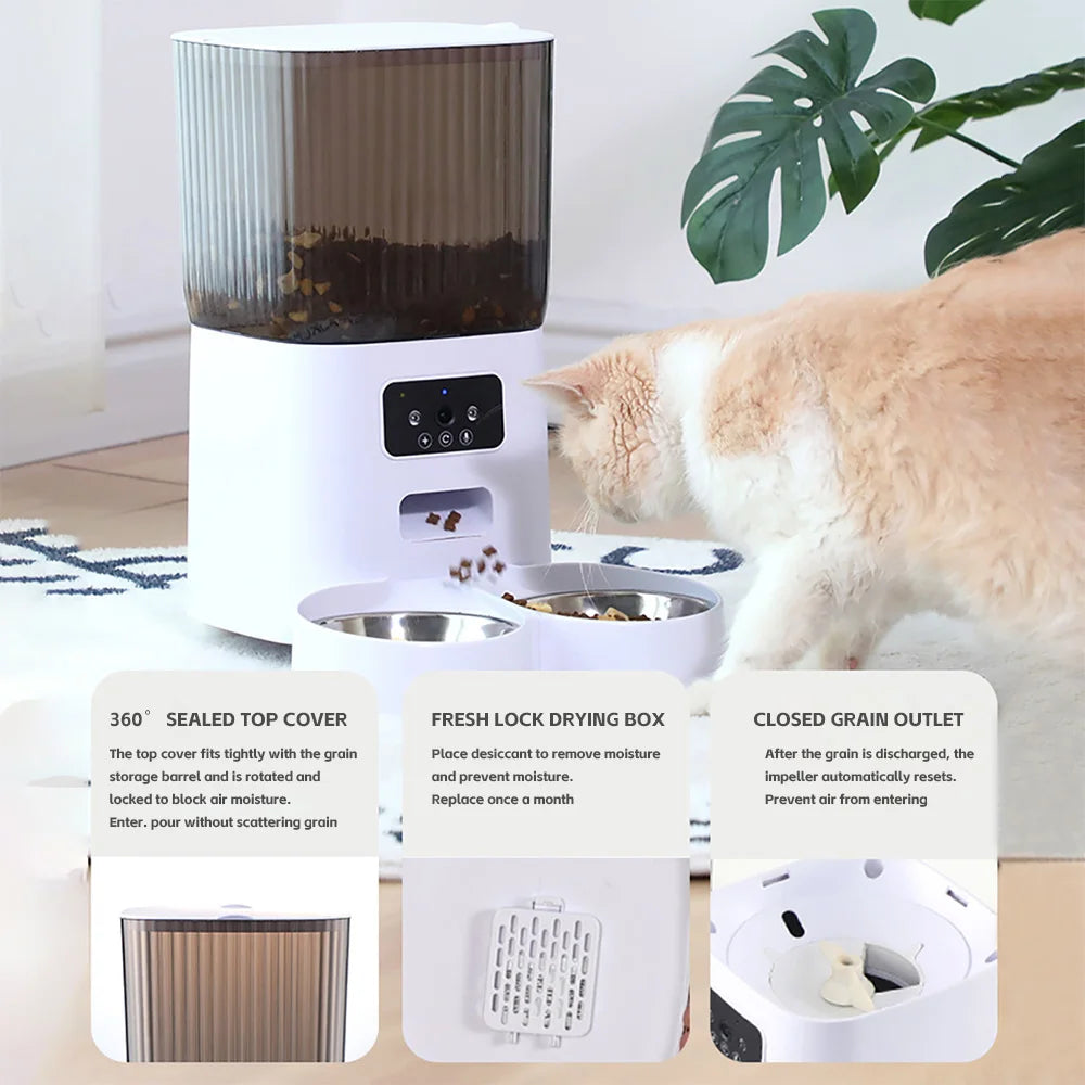 Double Bowl WiFi Food Dispenser