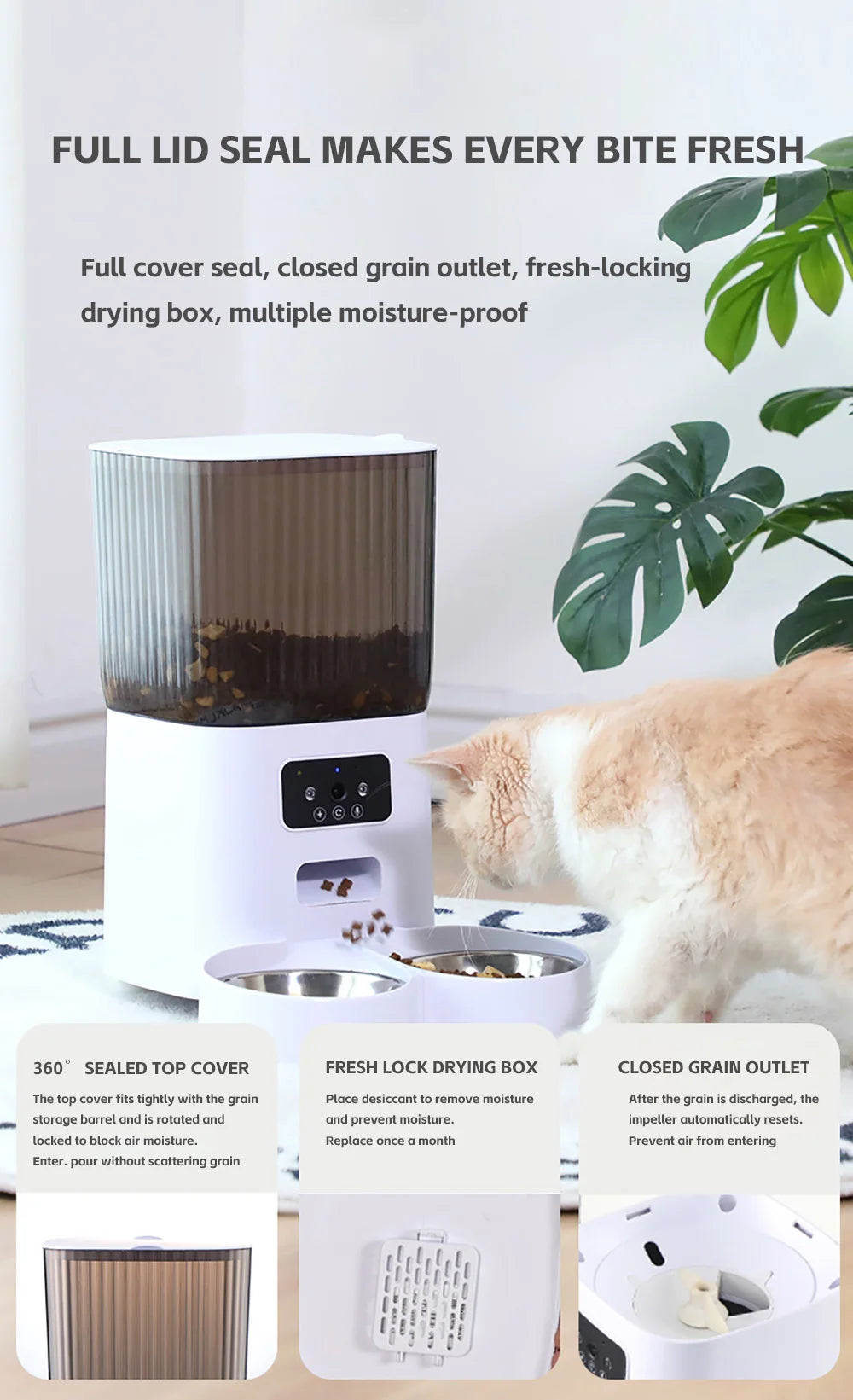 Button Food Dispenser 5L