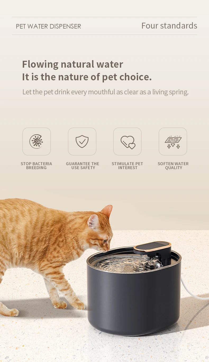 3L Ultra Silent Water Fountain with Motion Sensors & LED Lights