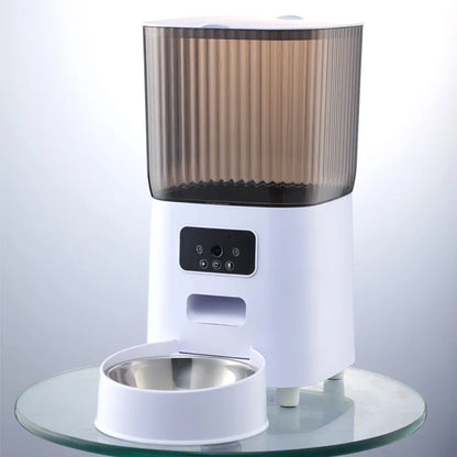 Double Bowl Button Food Dispenser